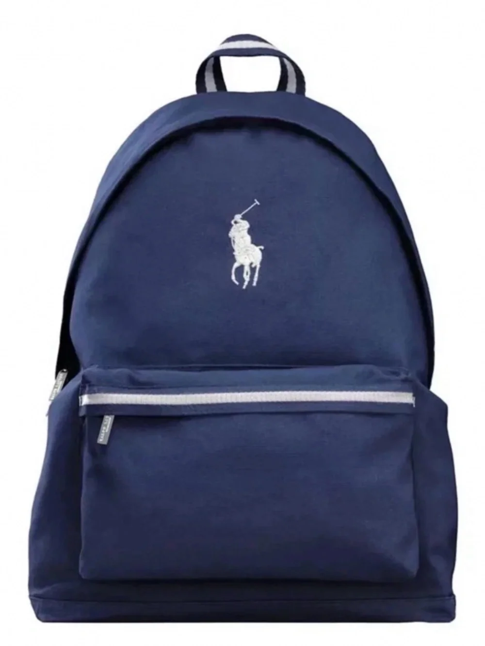 Polo Ralph Lauren Backpack Navy Blue Logo Zip Pocket NWT